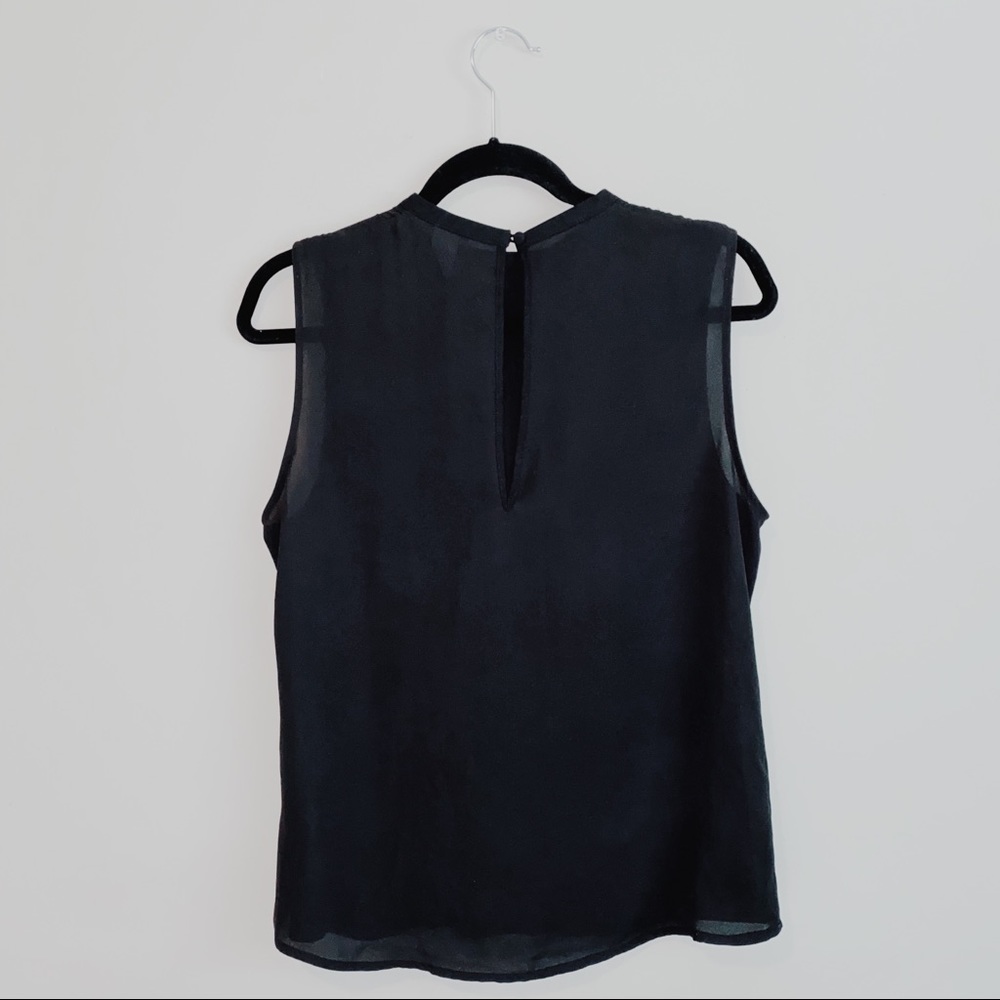 🆕 H&M | Black Chiffon Ruffle Top - Picture 3 of 3